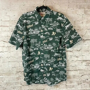Reyn Spooner Men's M Oakland Athletics A's Kekai Performance Button Front Shirt